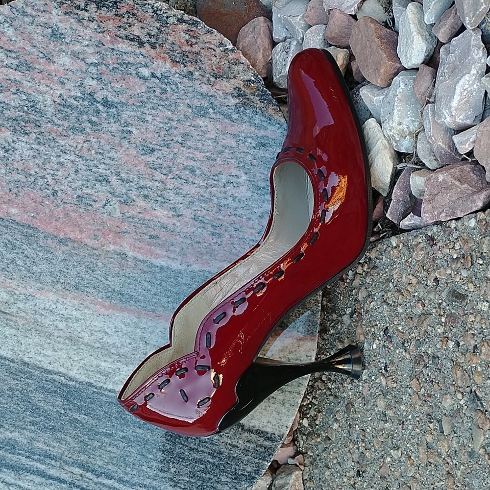 John Fluevog Red Stiletto Heels